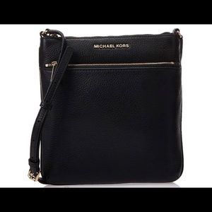 Michael Kors Riley Black Pebble Leather Crossbody